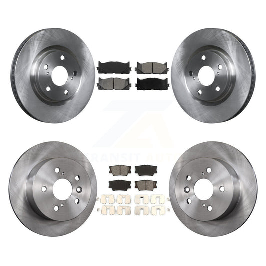 Brake Rotor Semi-Metallic Pad Front Rear Kit For Toyota Camry Lexus ES350 Avalon