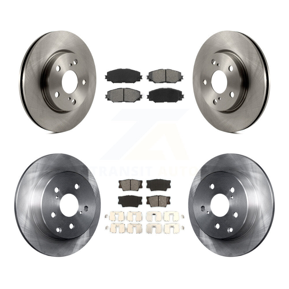 Disc Brake Rotor & Semi-Metallic Pad Front Rear Kit For Toyota RAV4 Lexus HS250h