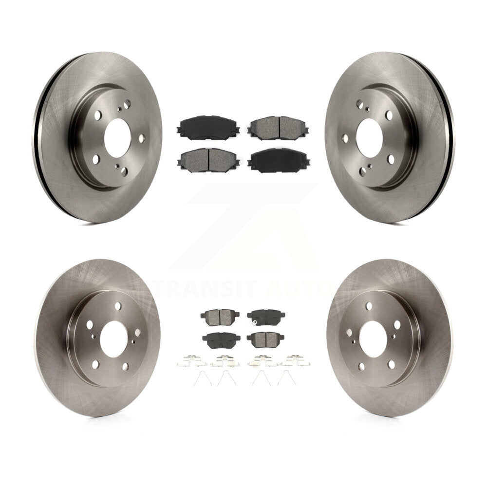 Disc Brake Rotors And Semi-Metallic Pads Front Rear Kit For 2008-2015 Scion xB