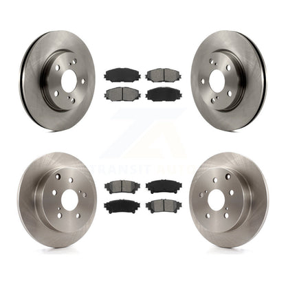 Disc Brake Rotor & Semi-Metallic Pad Front Rear Kit For 2012-2018 Toyota Prius V