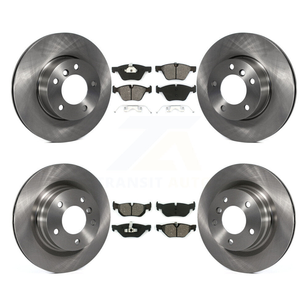 Disc Brake Rotors And Semi-Metallic Pads Front Rear Kit For BMW 328i 323i 325i