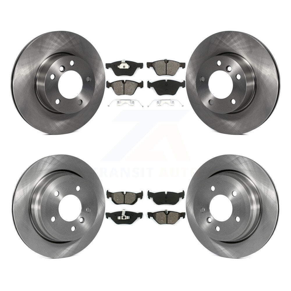 Disc Brake Rotors And Semi-Metallic Pads Front Rear Kit For BMW 328i 328xi 325xi
