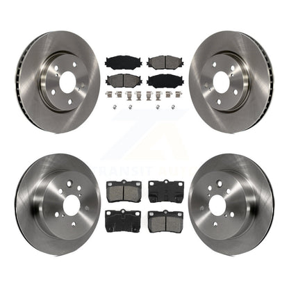 Disc Brake Rotors & Semi-Metallic Pad Front Rear Kit For 2010-2013 Lexus IS250 C