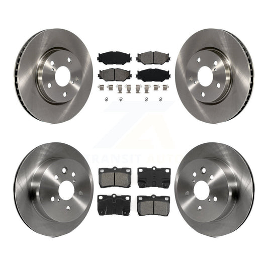 Disc Brake Rotors & Semi-Metallic Pad Front Rear Kit For 2010-2013 Lexus IS250 C