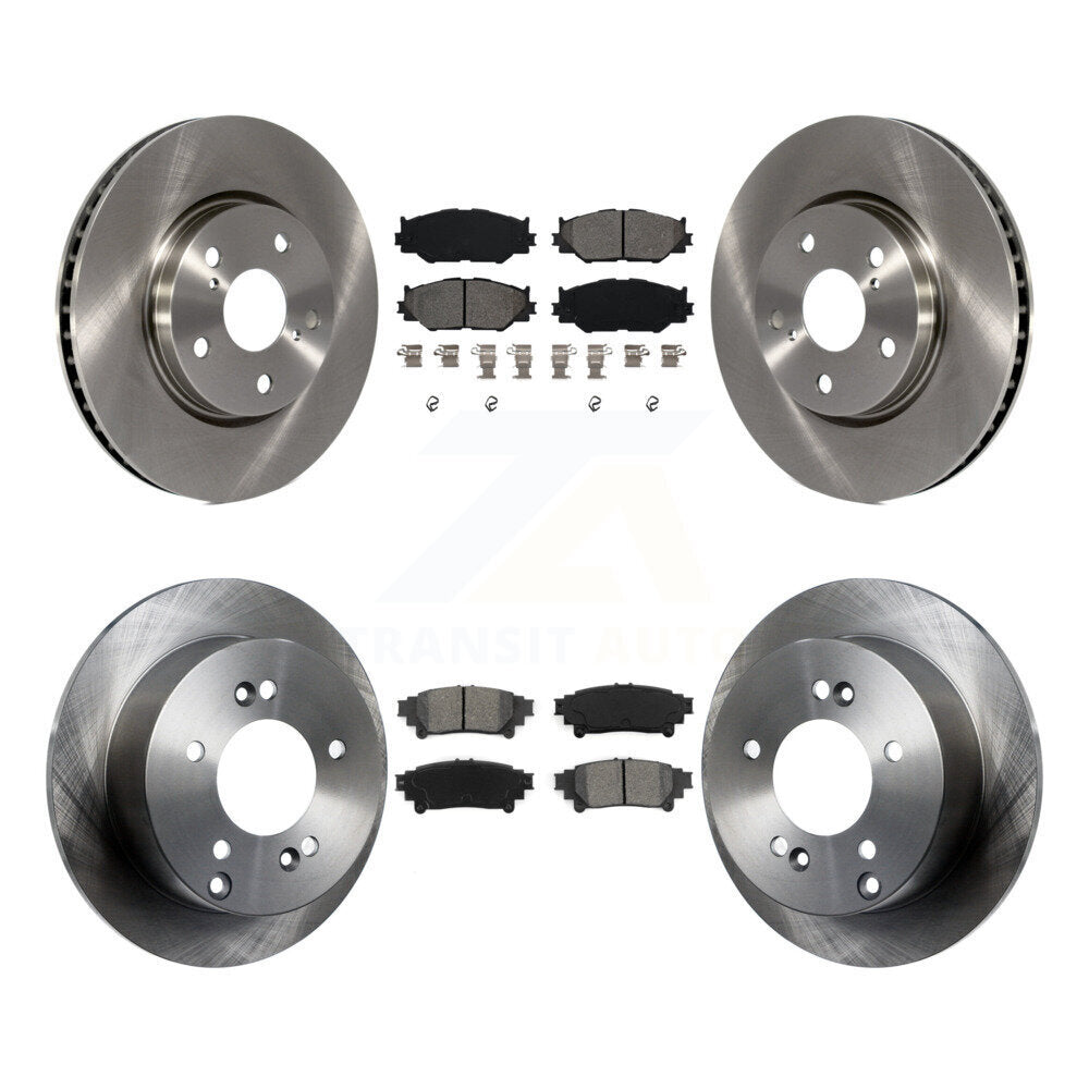Brake Rotor Semi-Metallic Pad Front Rear Kit For 14-15 Lexus IS250 Base with RWD