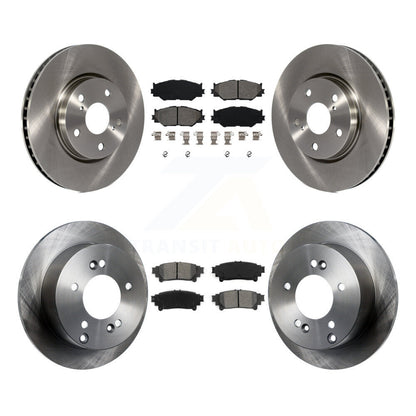 Brake Rotor Semi-Metallic Pad Front Rear Kit For 14-15 Lexus IS250 Base with RWD