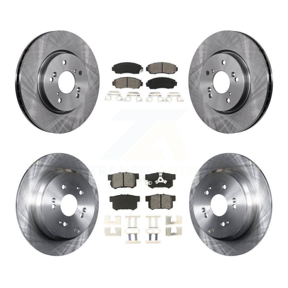 Disc Brake Rotors And Semi-Metallic Pads Front Rear Kit For Honda CR-V Acura RDX