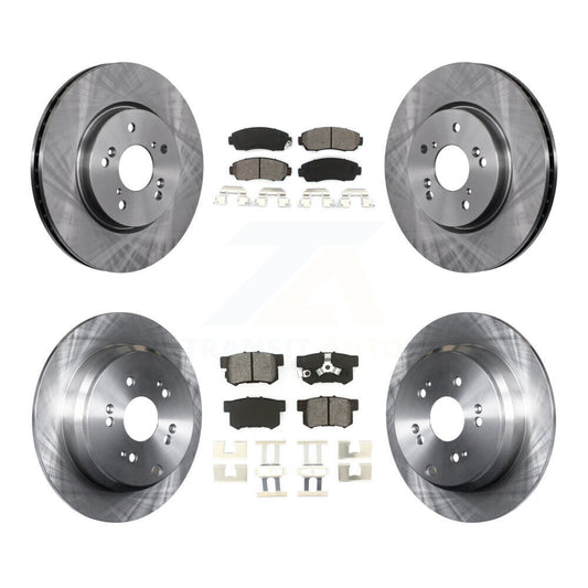 Disc Brake Rotors And Semi-Metallic Pads Front Rear Kit For Honda CR-V Acura RDX