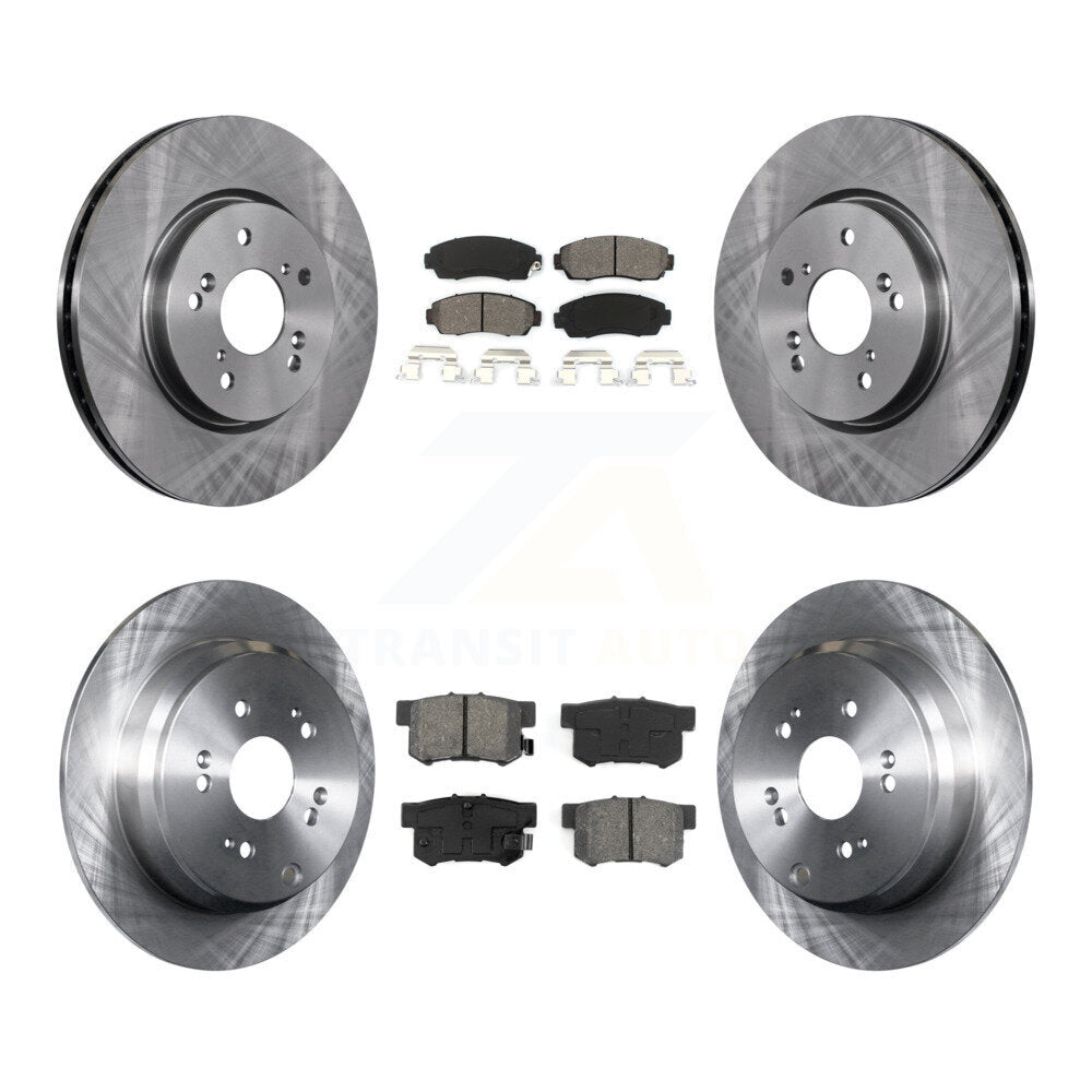 Disc Brake Rotors And Semi-Metallic Pads Front Rear Kit For Acura RDX