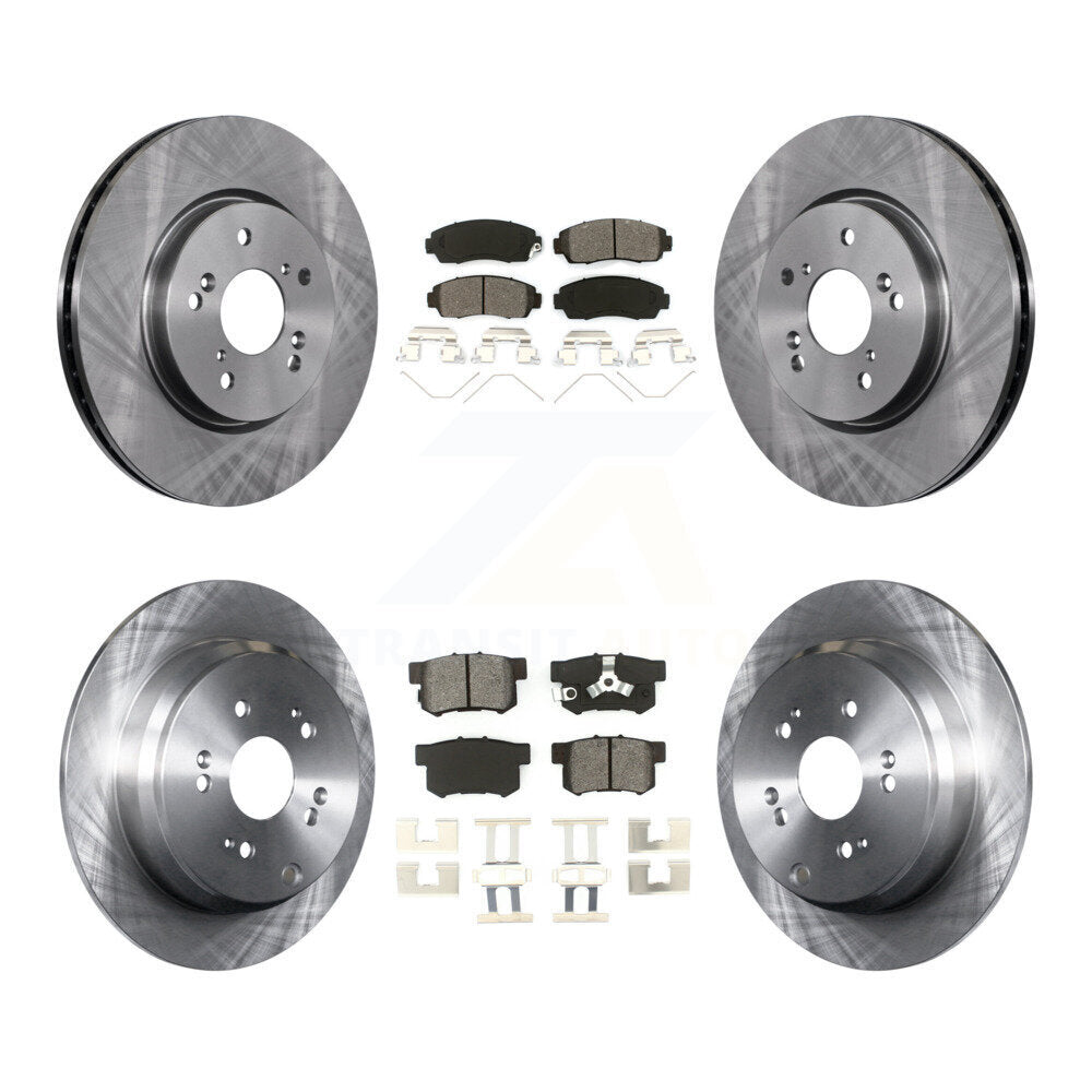 Disc Brake Rotor & Semi-Metallic Pad Front Rear Kit For 2012-2016 Honda CR-V AWD