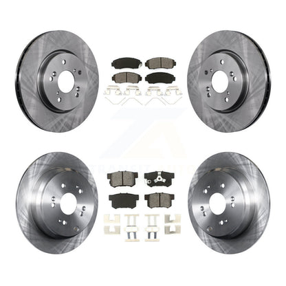 Disc Brake Rotor & Semi-Metallic Pad Front Rear Kit For 2012-2016 Honda CR-V AWD