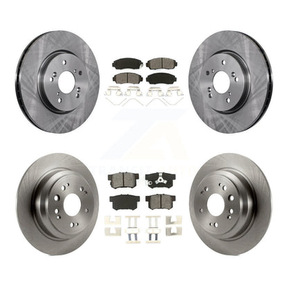Disc Brake Rotor And Semi-Metallic Pad Front Rear Kit For Honda Crosstour Accord
