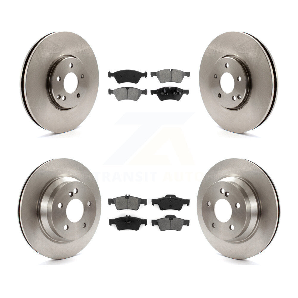 Disc Brake Rotor And Semi-Metallic Pad Front Rear Kit For Mercedes-Benz E550 AWD