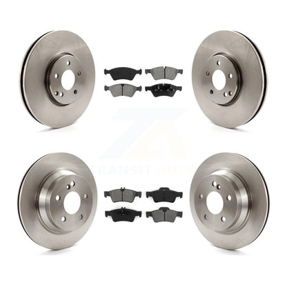 Disc Brake Rotor And Semi-Metallic Pad Front Rear Kit For Mercedes-Benz E550 AWD