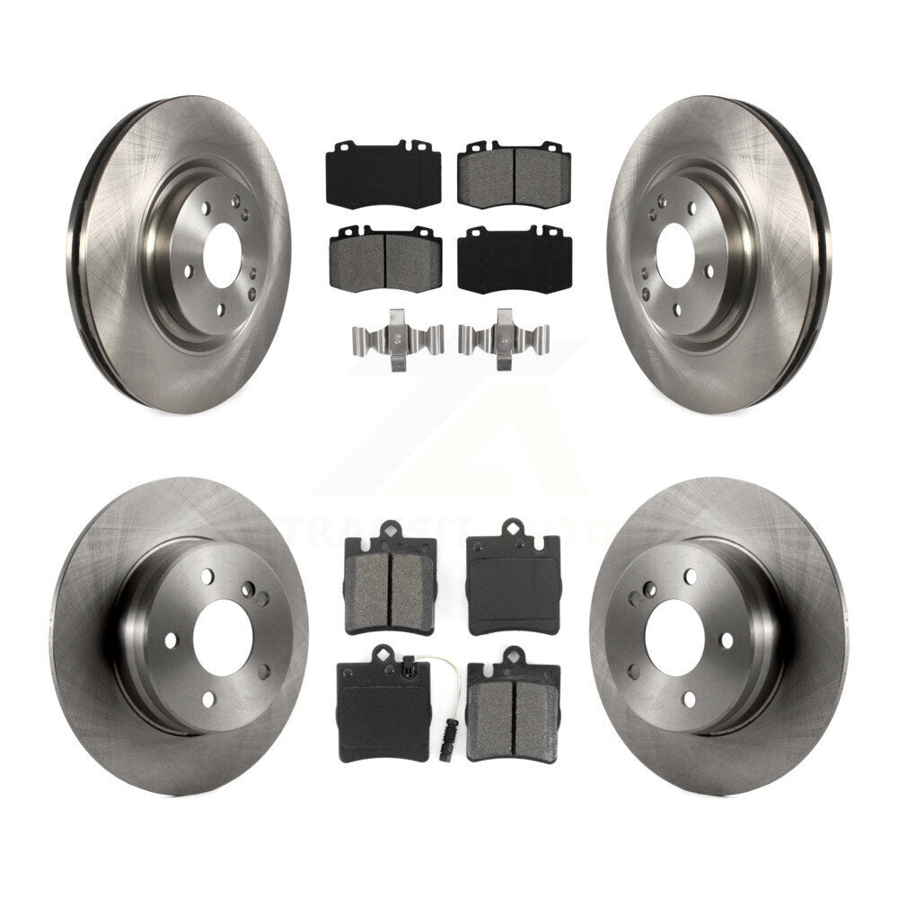 Brake Rotors Semi-Metallic Pad Front Rear Kit For Mercedes-Benz C230 SLK350 C320