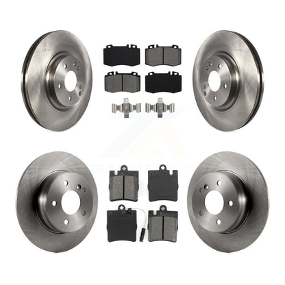 Brake Rotors Semi-Metallic Pad Front Rear Kit For Mercedes-Benz C230 SLK350 C320