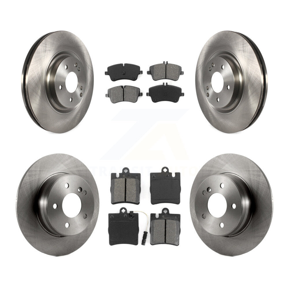 Disc Brake Rotors And Semi-Metallic Pads Front Rear Kit For Mercedes-Benz C320