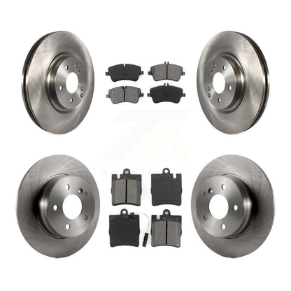 Disc Brake Rotors And Semi-Metallic Pads Front Rear Kit For Mercedes-Benz C320