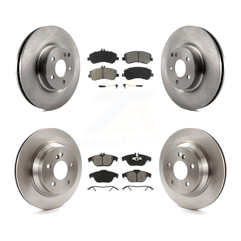Brake Rotor And Semi-Metallic Pad Front Rear Kit For Mercedes-Benz GLK350 GLK250