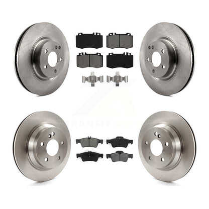 Brake Rotor And Semi-Metallic Pad Front Rear Kit For Mercedes-Benz CLS550 CLS500