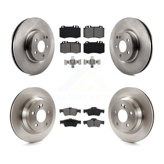 Brake Rotor And Semi-Metallic Pad Front Rear Kit For Mercedes-Benz CLS550 CLS500