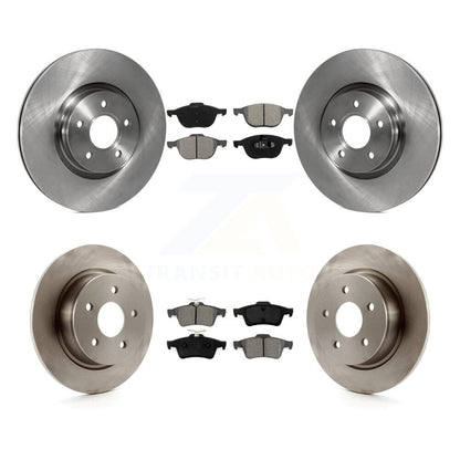 Disc Brake Rotors And Semi-Metallic Pads Front Rear Kit For Ford Transit Connect