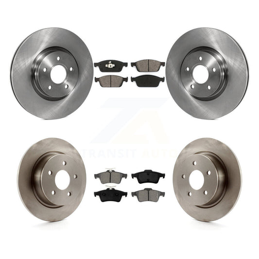 Brake Rotor And Semi-Metallic Pad Front Rear Kit For Ford Escape Transit Connect