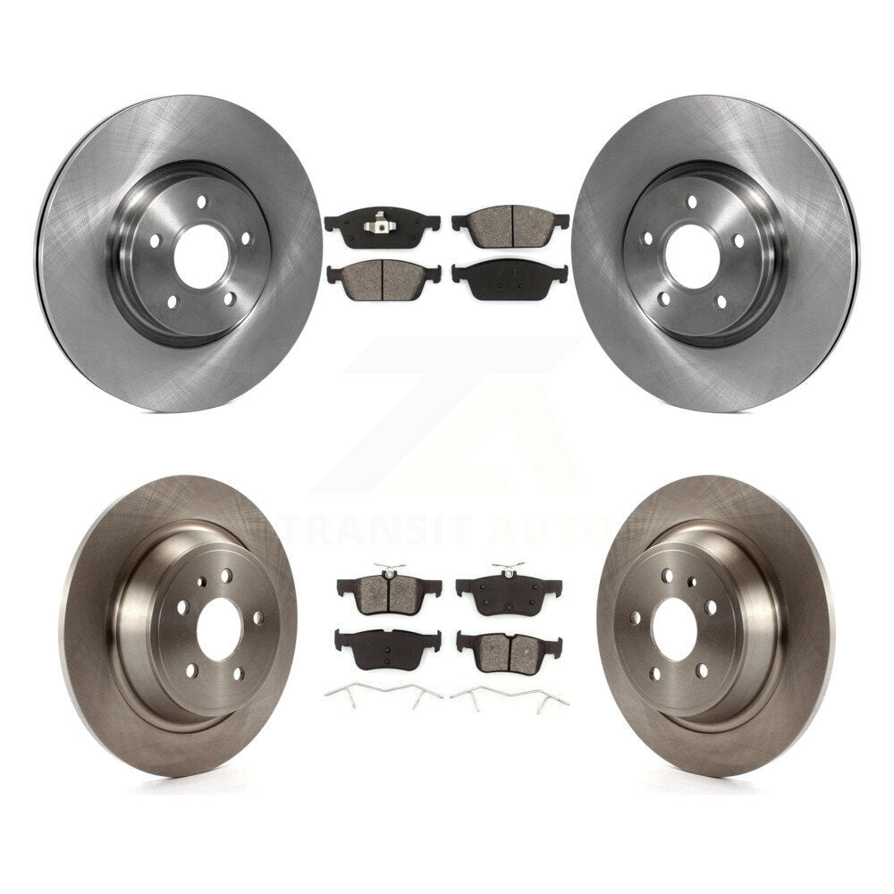 Disc Brake Rotors & Semi-Metallic Pad Front Rear Kit For Ford Escape Lincoln MKC