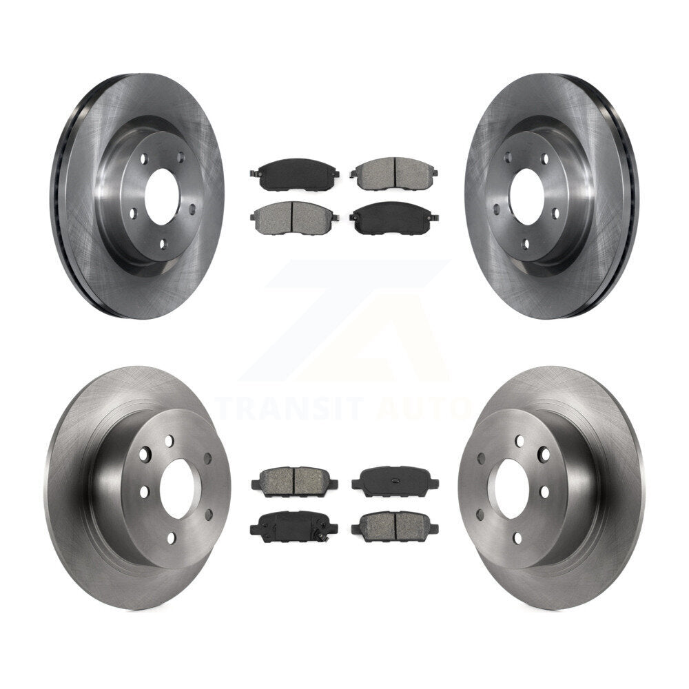 Disc Brake Rotors And Semi-Metallic Pads Front Rear Kit For Nissan Altima