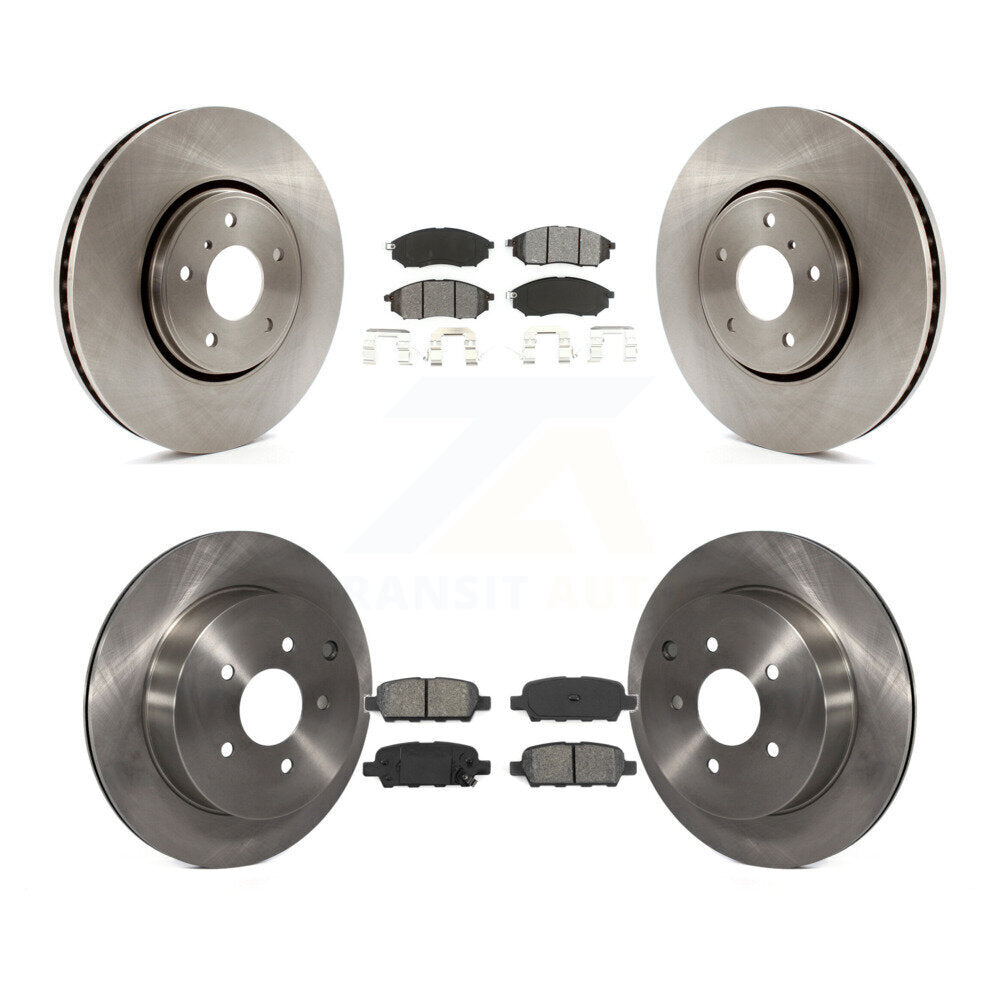 Disc Brake Rotors & Semi-Metallic Pad Front Rear Kit For INFINITI FX35 FX37 FX45