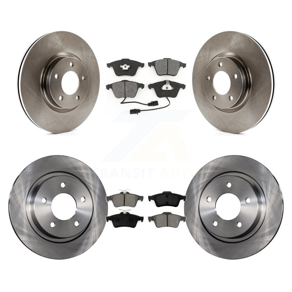 Disc Brake Rotors And Semi-Metallic Pads Front Rear Kit For Mazda 3
