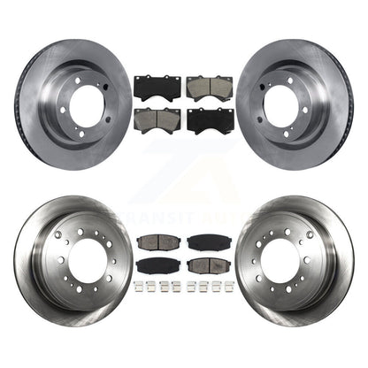 Brake Rotor And Semi-Metallic Pad Front Rear Kit For Toyota Tundra Sequoia Lexus
