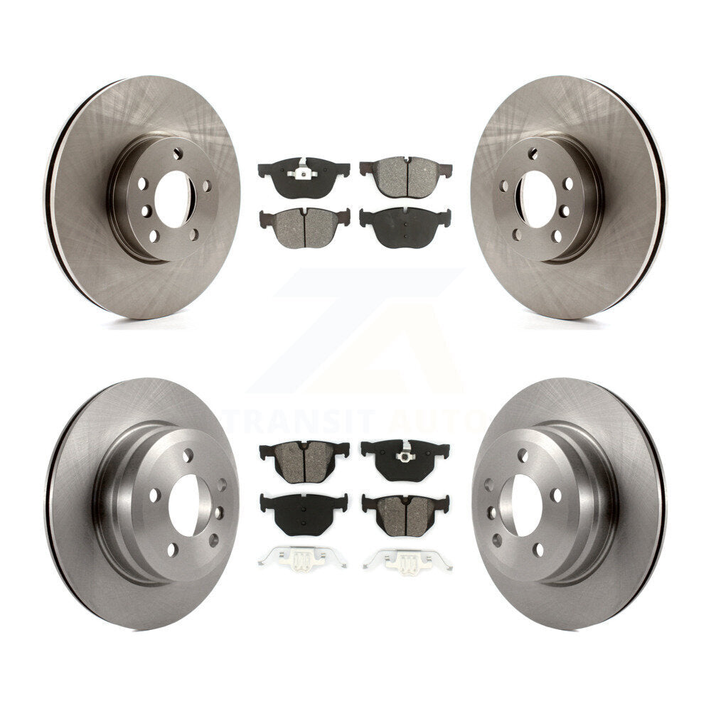 Disc Brake Rotors And Semi-Metallic Pads Front Rear Kit For BMW X5 X6