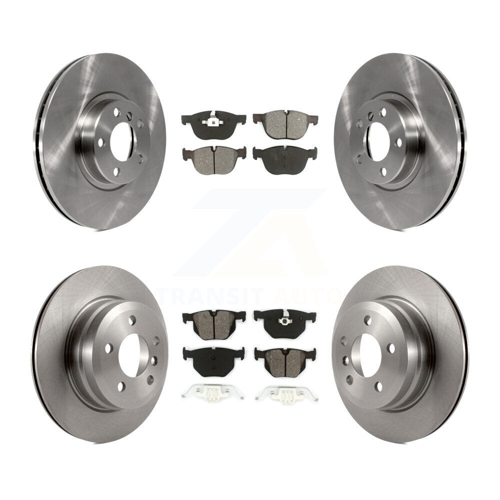 Disc Brake Rotors And Semi-Metallic Pads Front Rear Kit For BMW X5 X6