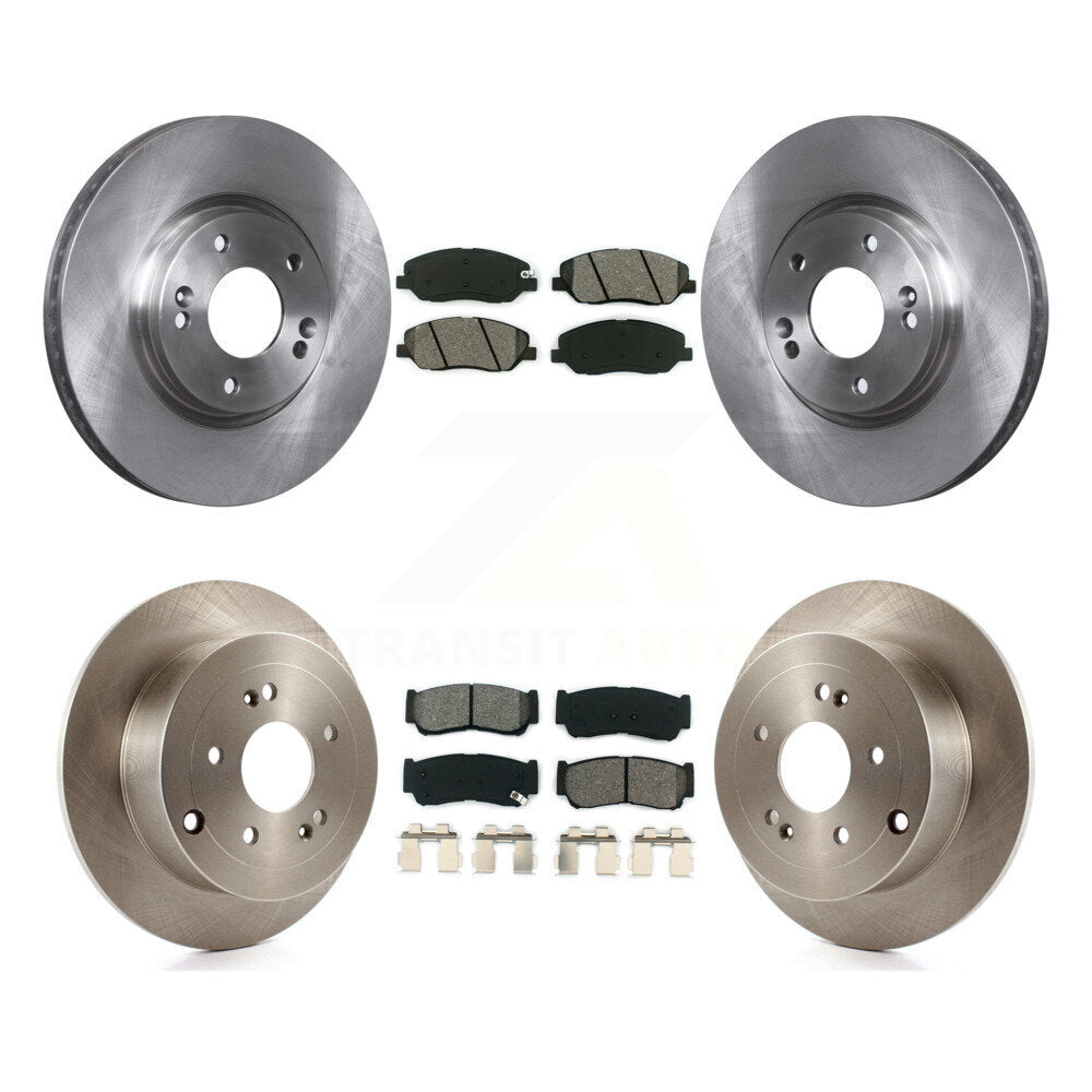 Disc Brake Rotor Semi-Metallic Pad Front Rear Kit For 2007-2009 Hyundai Santa Fe