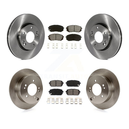 Disc Brake Rotors And Semi-Metallic Pads Front Rear Kit For 2007-2009 Kia Rondo
