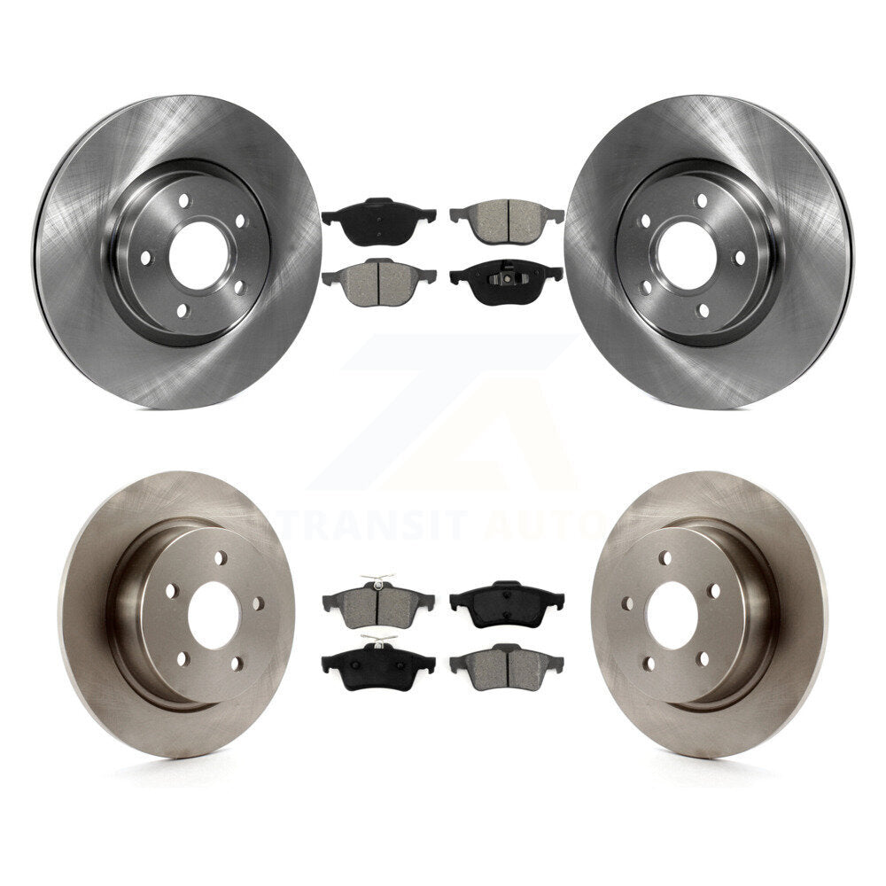 Disc Brake Rotors And Semi-Metallic Pads Front Rear Kit For Ford Escape C-Max