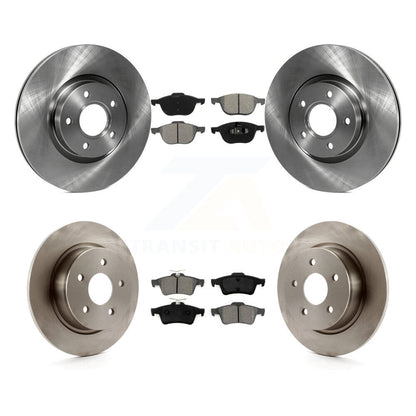 Disc Brake Rotors And Semi-Metallic Pads Front Rear Kit For Ford Escape C-Max