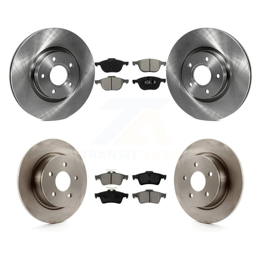Disc Brake Rotors And Semi-Metallic Pads Front Rear Kit For Ford Escape C-Max