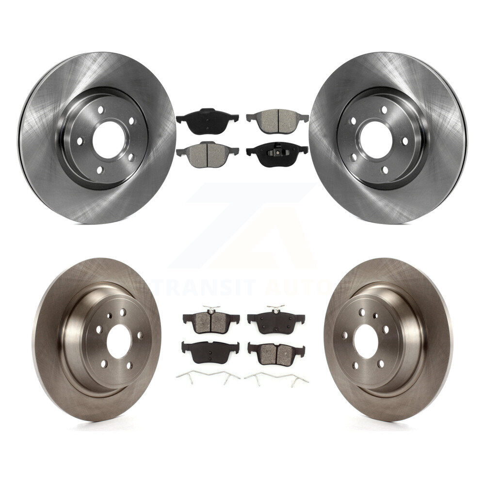 Disc Brake Rotors And Semi-Metallic Pads Front Rear Kit For Ford Escape