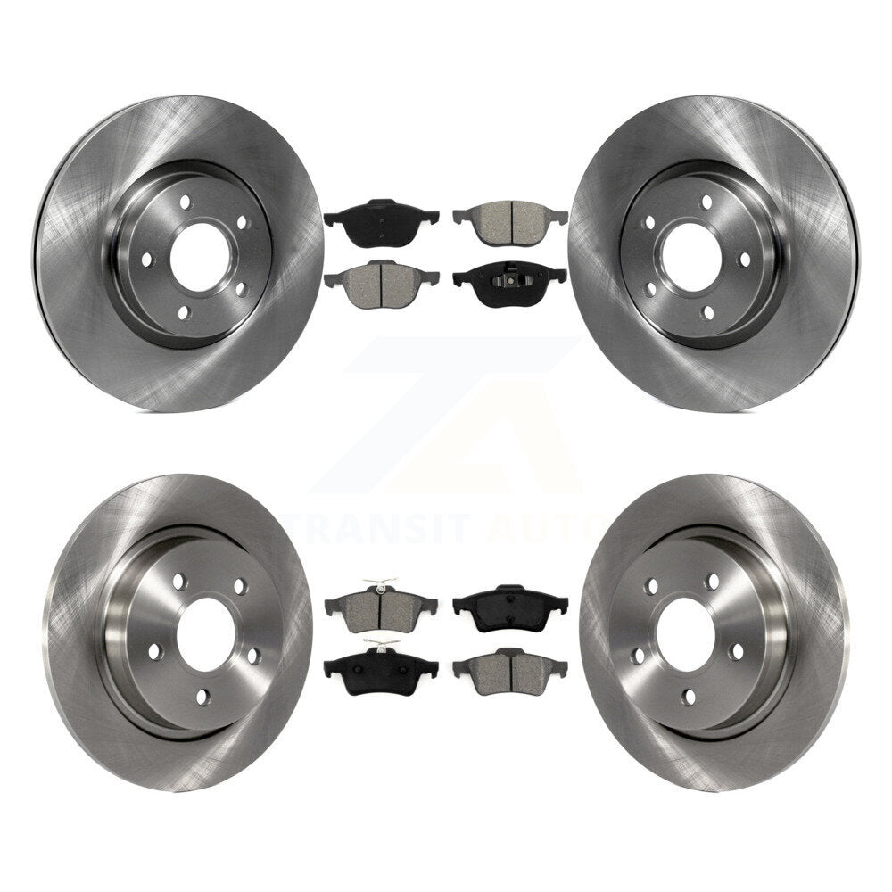 Disc Brake Rotors And Semi-Metallic Pad Front Rear Kit For Volvo S40 C30 V50 C70