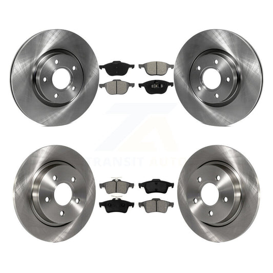 Disc Brake Rotors And Semi-Metallic Pad Front Rear Kit For Volvo S40 C30 V50 C70