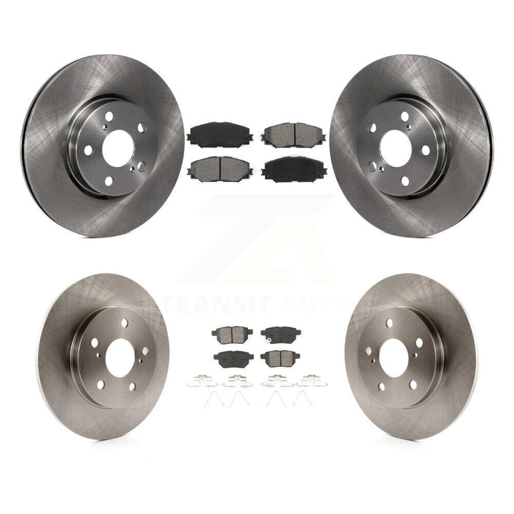 Disc Brake Rotors And Semi-Metallic Pads Front Rear Kit For Toyota Matrix