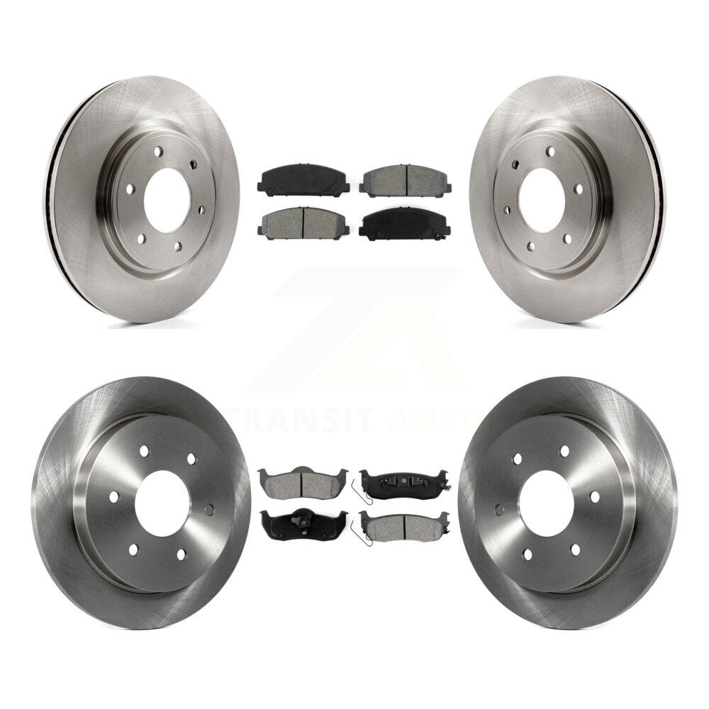 Brake Rotors & Semi-Metallic Pad Front Rear Kit For Nissan TITAN Armada INFINITI
