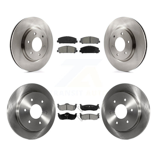Brake Rotors & Semi-Metallic Pad Front Rear Kit For Nissan TITAN Armada INFINITI