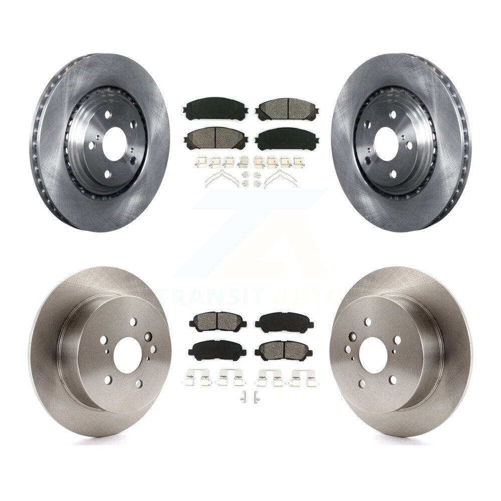 Brake Rotor And Semi-Metallic Pad Front Rear Kit For 2008-2013 Toyota Highlander