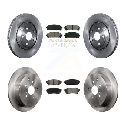 Brake Rotors Semi-Metallic Pad Front Rear Kit For Toyota Sienna Highlander Lexus