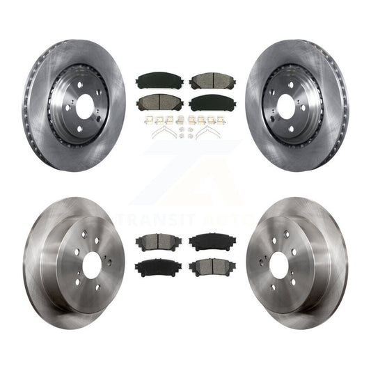 Brake Rotors Semi-Metallic Pad Front Rear Kit For Toyota Sienna Highlander Lexus