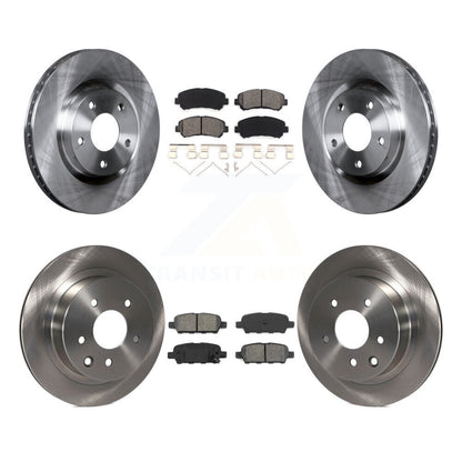 Disc Brake Rotors And Semi-Metallic Pads Front Rear Kit For Nissan Rogue Select