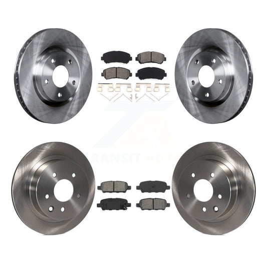 Disc Brake Rotors And Semi-Metallic Pads Front Rear Kit For Nissan Rogue Select